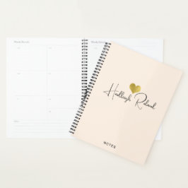 Namens-Kalligrafie-Monogramm Herz Planer