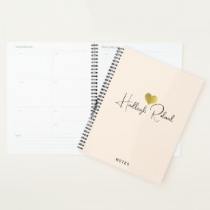Namens-Kalligrafie-Monogramm Herz Planer