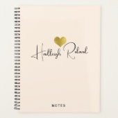 Namens-Kalligrafie-Monogramm Herz Planer (Vorderseite)