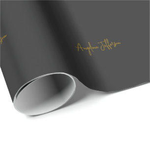 Namens-Kalligrafie professionell elegant goldfarbe Geschenkpapier