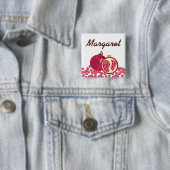 NamensAbzeichen der roten Granatapfelsamen Button (Beispiel)