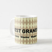 Namensänderung Großvater Bester Großvater je Kaffeetasse (Vorderseite Links)