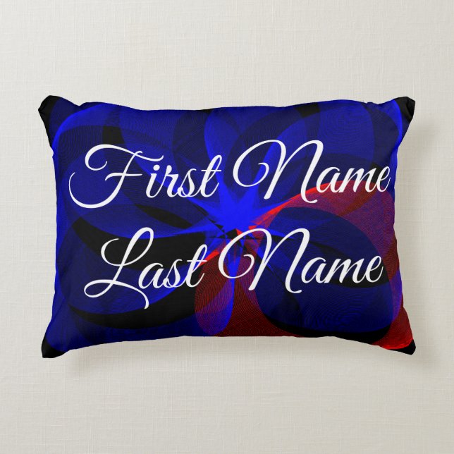 Namensänderung Rotation des geometrischen Pinsels  Dekokissen (Vorderseite)