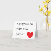 Namensänderungs-Glückwünsche Karte (Gelbe Blume)