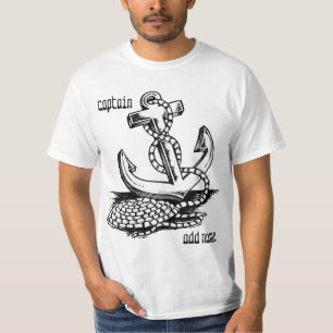 Namensankert-shirts personalisierten Bootskapitän T-Shirt