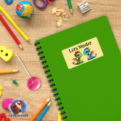 Namensaufkleber eckig - Babydrachen gelb Adressaufkleber