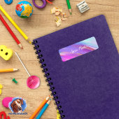 Namensaufkleber - Farbverlauf - pink lila türkis