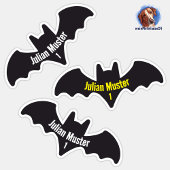 Namensaufkleber Fledermaus | 9 Kontur - Aufkleber