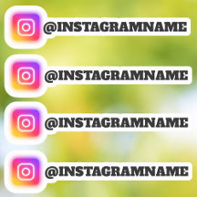 Namensaufkleber für benutzerdefinierte Instagram S