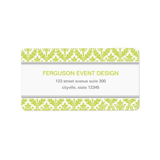 Namensaufkleber für Klasse Damask Adressaufkleber (Vorne)