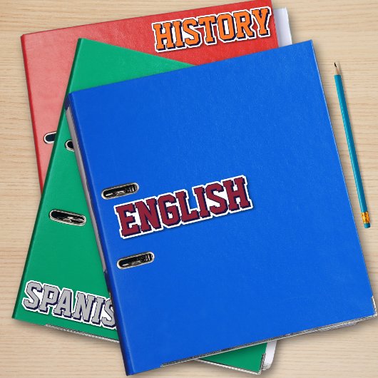 Namensaufkleber für Varsity-Klassen Aufkleber