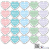 Namensaufkleber Kleine Herzen | Form - Aufkleber (Vorderseite)