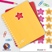 Namensaufkleber Kleine Sterne 3 | Form - Aufkleber