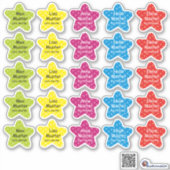 Namensaufkleber Kleine Sterne | Form - Aufkleber (Vorderseite)