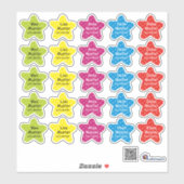 Namensaufkleber Kleine Sterne | Form - Aufkleber (Blatt)