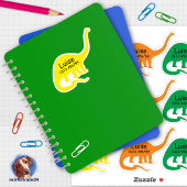 Namensaufkleber Langhals Dino 4 | Form - Aufkleber