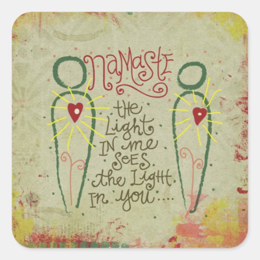 Namensaufkleber Quadratischer Aufkleber (Vorderseite)