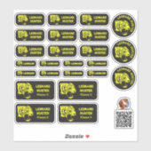 Namensaufkleber - Set Tiger - gelb schwarz - 24 Aufkleber (Blatt)