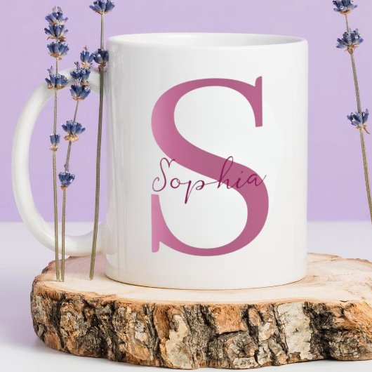 Namensbecher mit initialisiertem personalisiertem  kaffeetasse