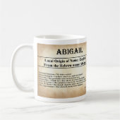 Namensbedeutungs-Tasse - Abigail Kaffeetasse (Links)