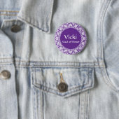 Namenschilder - Runde Ornamentdesign Button (Beispiel)