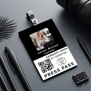 Namenschilder schöne QR-Code Medien Presse ID-Ausw Ausweis