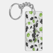 Namenscluster der hellgrünen Fußballbälle Schlüsselanhänger (Vorderseite links)