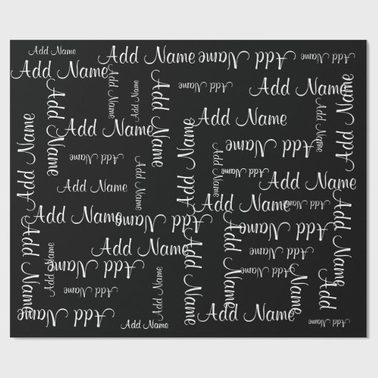 Namenscollagen-Geschenk-Schablone Geschenkpapier (Flach)