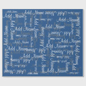 Namenscollagen-Geschenk-Schablone Geschenkpapier (Flach)