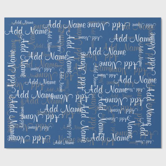 Namenscollagen-Geschenk-Schablone Geschenkpapier (Flach)