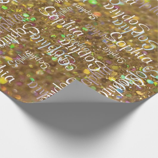 Namenscollagen-Geschenk-Schablone Geschenkpapier (Ecke)