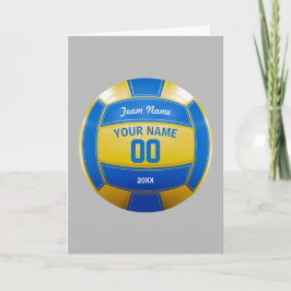 Namensdas jahr-Team des Volleyball-Spielers blau Karte