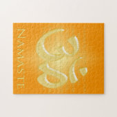 Namensdefinition mit Om-Symbol - auf Orange Puzzle (Horizontal)