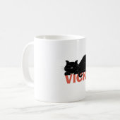 Namensentwurf mit Katzenelement Kaffeetasse (Vorderseite Links)