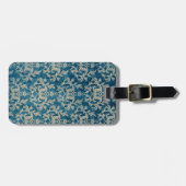 Namensgebender Damast Denim Blue Gepäckanhänger (Vorderseite horizontal)