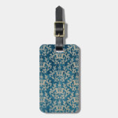 Namensgebender Damast Denim Blue Gepäckanhänger (Vorderseite vertikal)