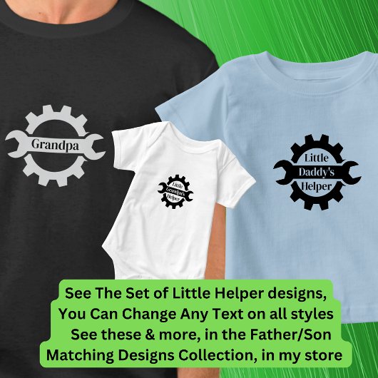 Namensgeber Großpa Daddy Wrench Gear Workshop hinz T-Shirt