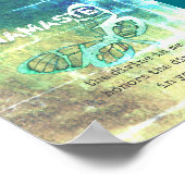 Namensgeber-Zitat-Poster aquamariner Schmetterling Poster (Ecke)