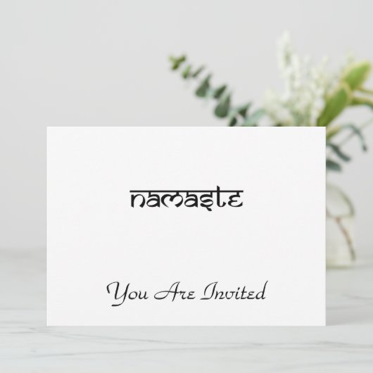 Namensgestaltung im Sanskrit-Stil Einladung (Stehend Vorderseite)