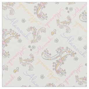 Namensgewebe Monogramm Alannah Buchstaben A Stoff