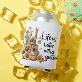 Namensgitarre mit Sonnenblume anpassen Dosenkühler