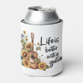 Namensgitarre mit Sonnenblume anpassen Dosenkühler (Kanne Vorderseite)