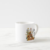 Namensgitarre mit Sonnenblume anpassen Espressotasse (Vorderseite Rechts)