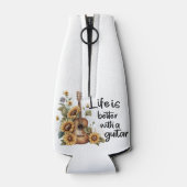 Namensgitarre mit Sonnenblume anpassen Flaschenkühler (Rückseite)