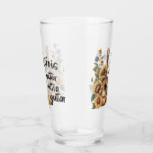 Namensgitarre mit Sonnenblume anpassen Glas (Rechts)