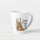 Namensgitarre mit Sonnenblume anpassen Milchtasse (Rechte Ecke)