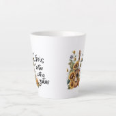 Namensgitarre mit Sonnenblume anpassen Milchtasse (Vorderseite)