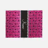 NamensGlitter-Cocktailglasneonbogen des heißen Fleecedecke (Vorderseite (Horizontal))