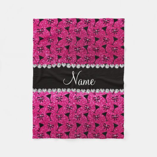 NamensGlitter-Cocktailglasneonbogen des heißen Fleecedecke (Vorderseite)