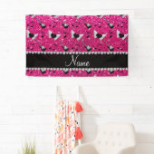 NamensGlittergitarrenneonherz des heißen Rosas Banner (Insitu)
